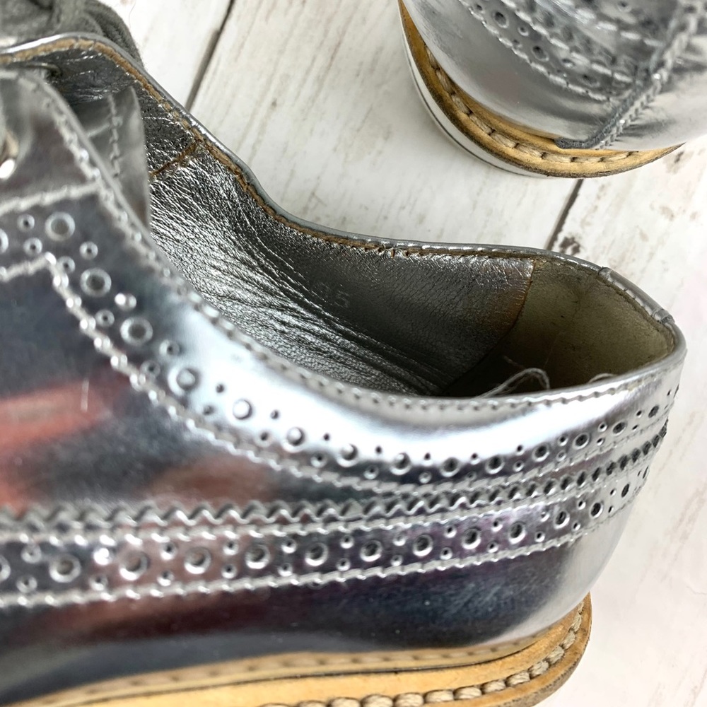 PRADA metallic platform Oxford size 35 - Picture 9 of 9